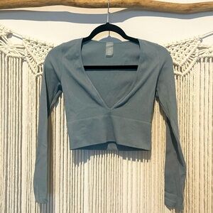 Dynamic Workout Brand Long Sleeve Cropped Top OSFM S-XL Very Stretchy Streetwear